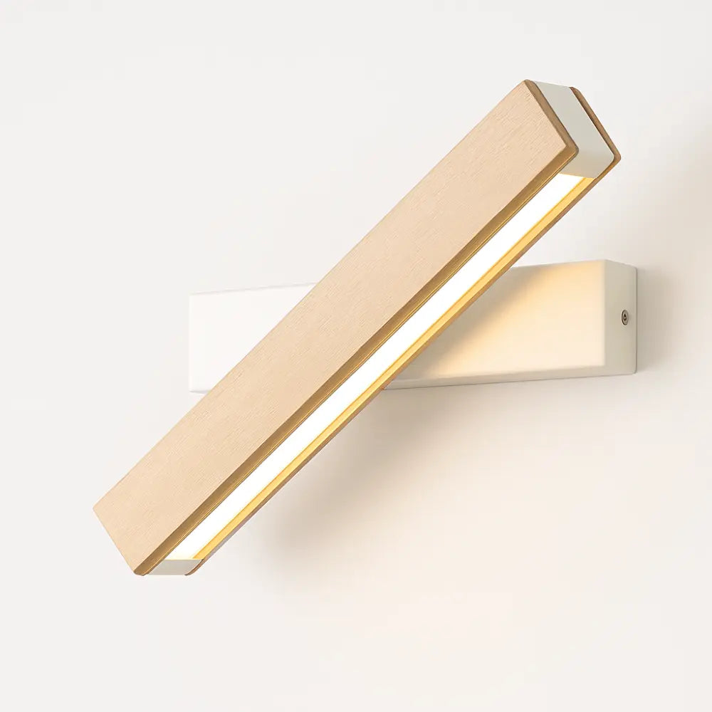 Applique murale bois LED rotative style nordique éclairage fonctionnel