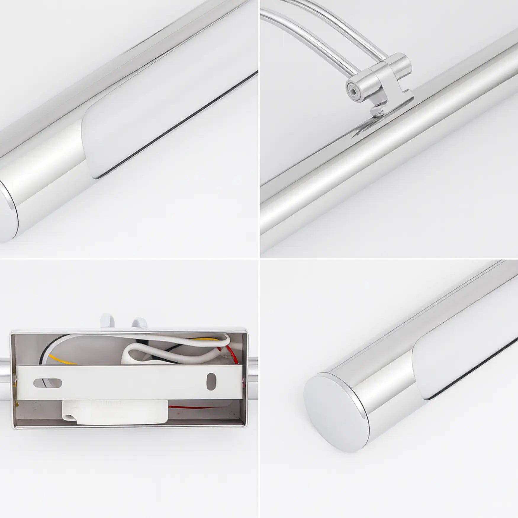 Applique murale dorée en forme élégante avec éclairage LED intégré robuste en aluminium