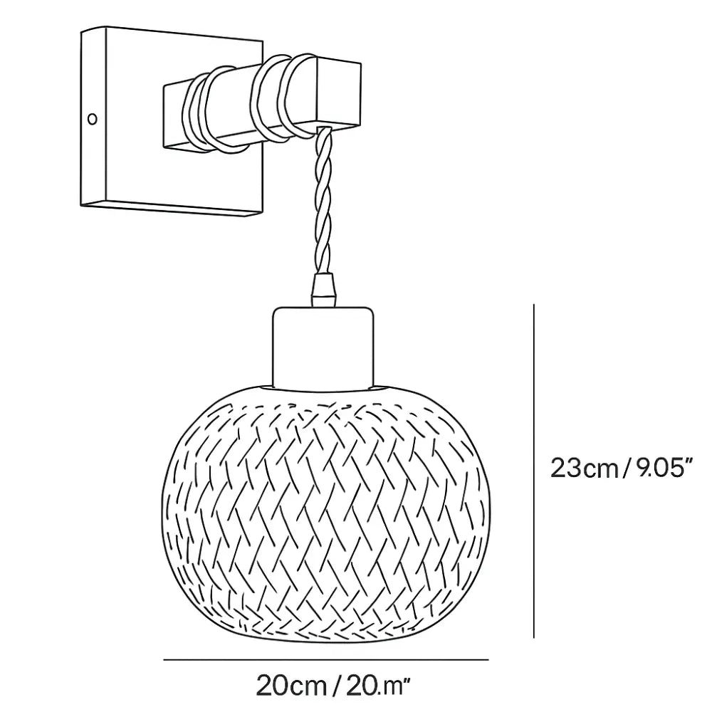 Applique murale ronde en rotin naturel style scandinave pour ambiance chaleureuse