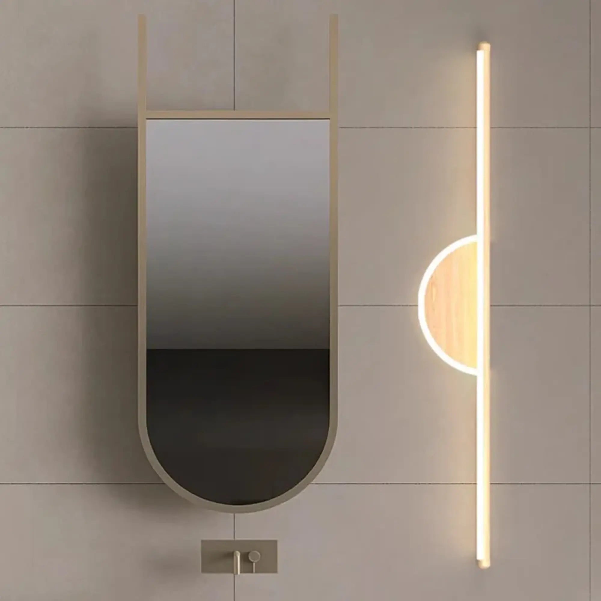 Applique murale salle de bain LED moderne en bois pour miroir