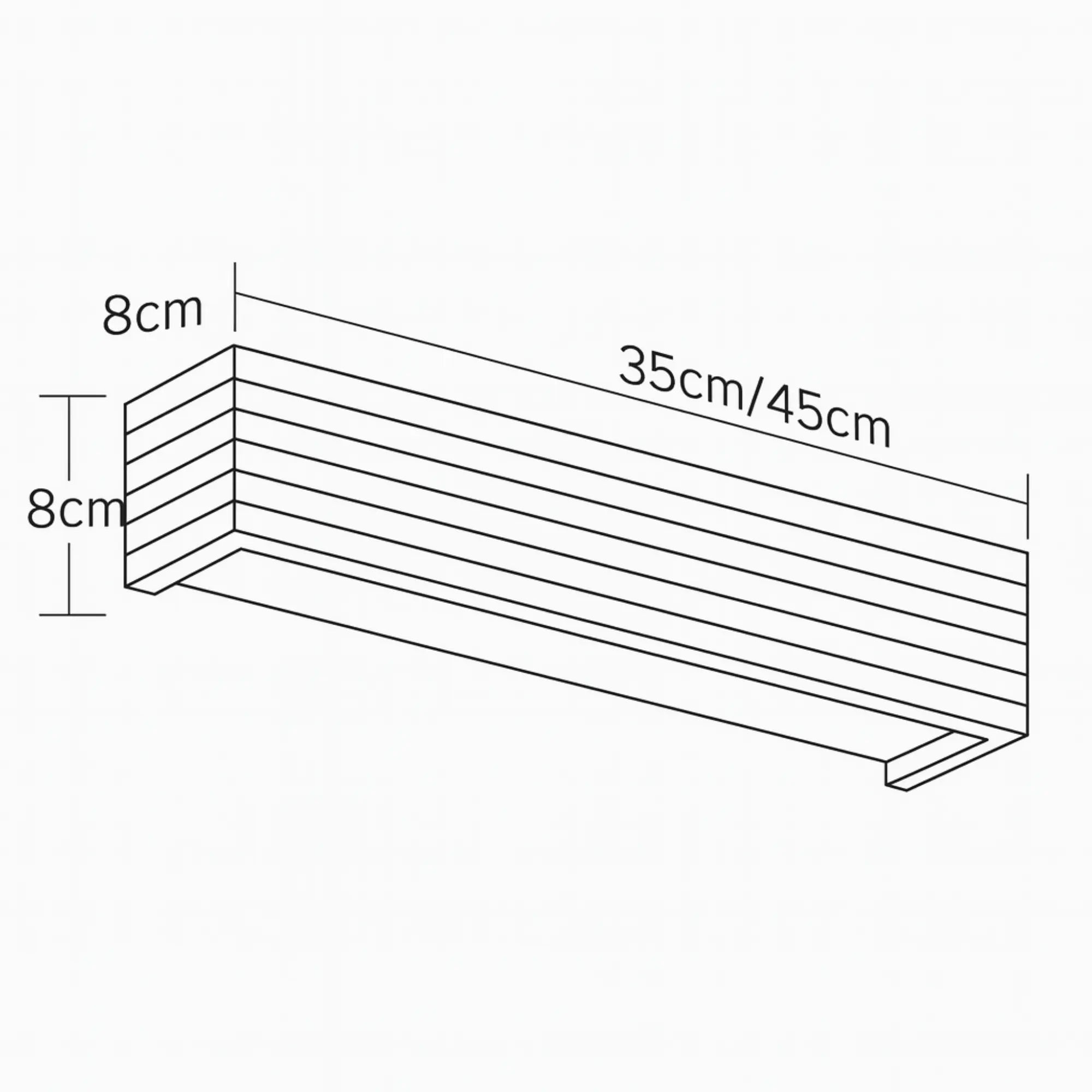 Applique murale salle de bain LED bois massif design nordique éclairage double
