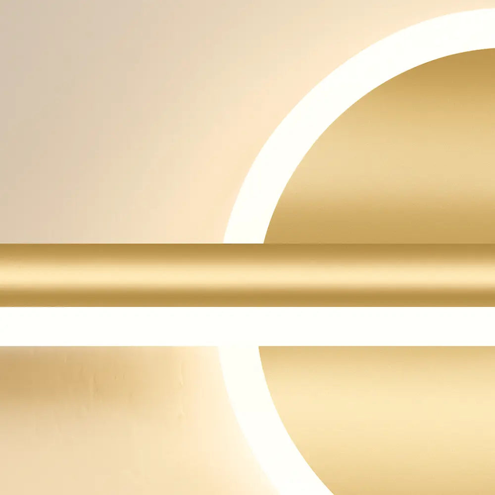 Applique murale dorée style linéaire éclairage LED métal acrylique