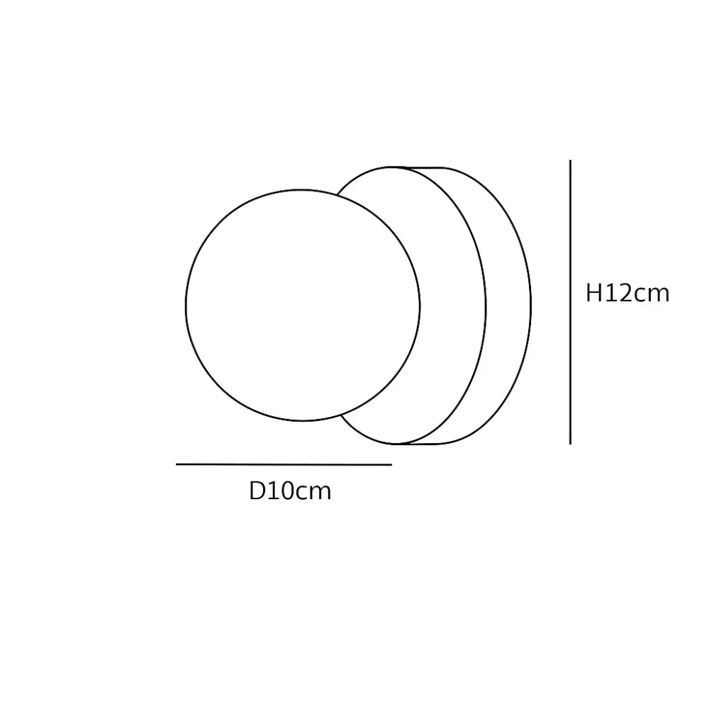Applique murale ronde en verre opale style scandinave LED lumière douce