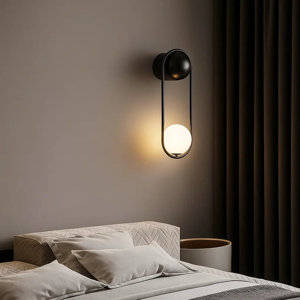 Applique murale dorée LED U inversé fer acrylique chambre salon