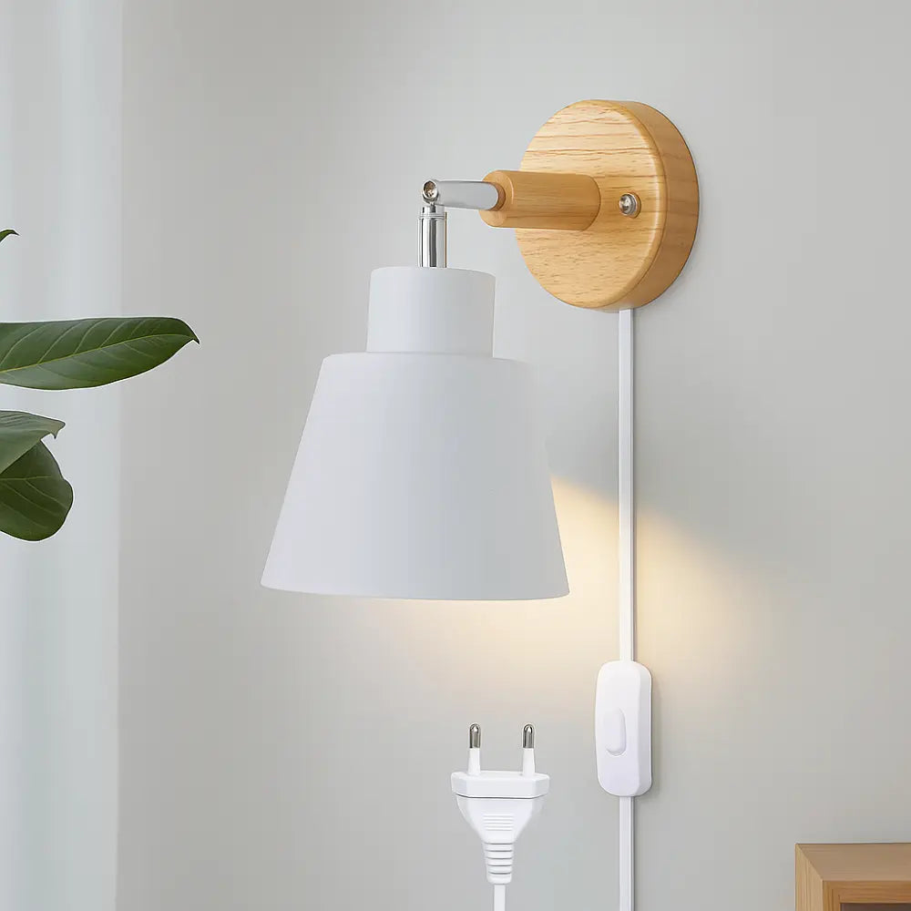 Applique murale bois style nordique clair design minimaliste doux épuré ambiance chaleureuse contrôle facile