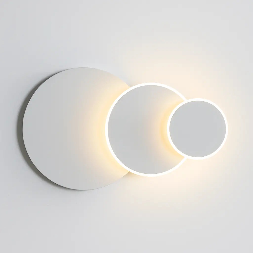 Applique murale ronde LED moderne ajustable métal finition acrylique