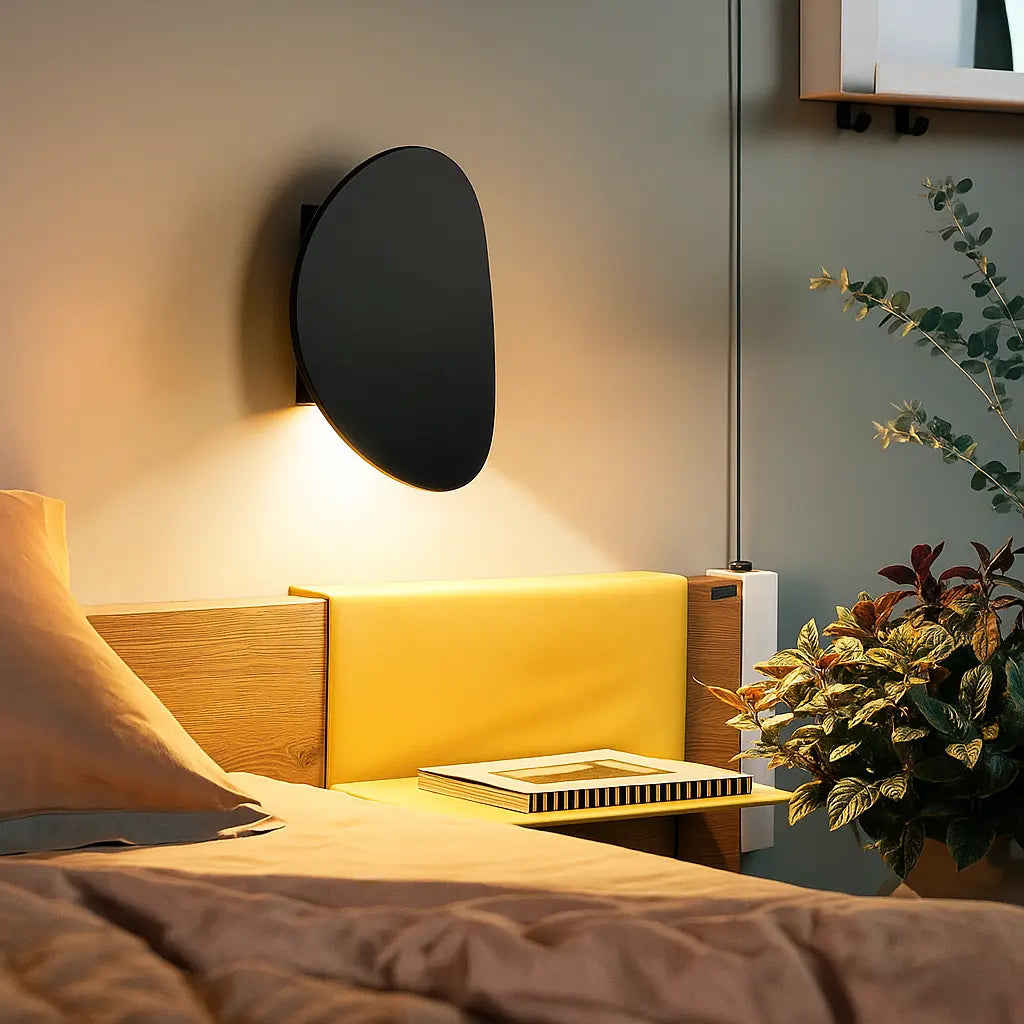 Applique murale ronde en aluminium LED design moderne blanc