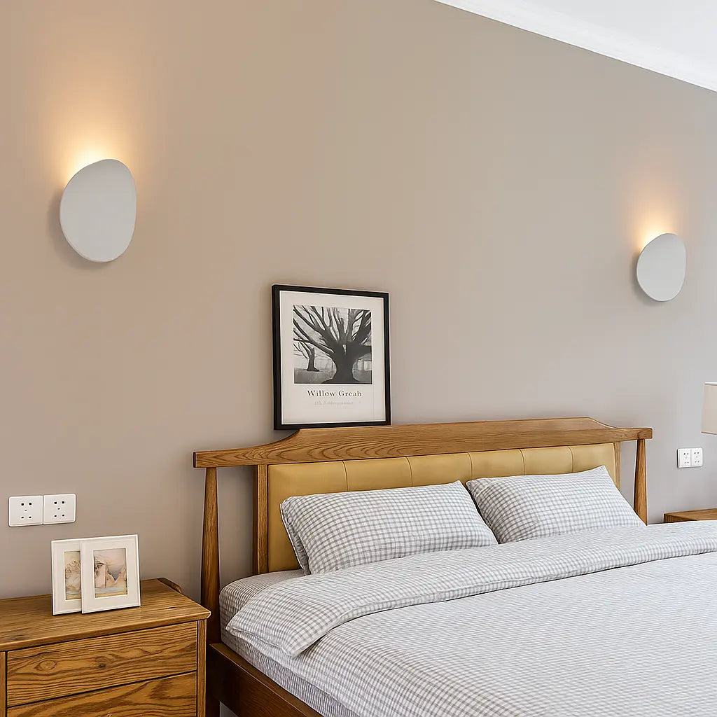 Applique murale dorée design moderne forme ronde LED aluminium