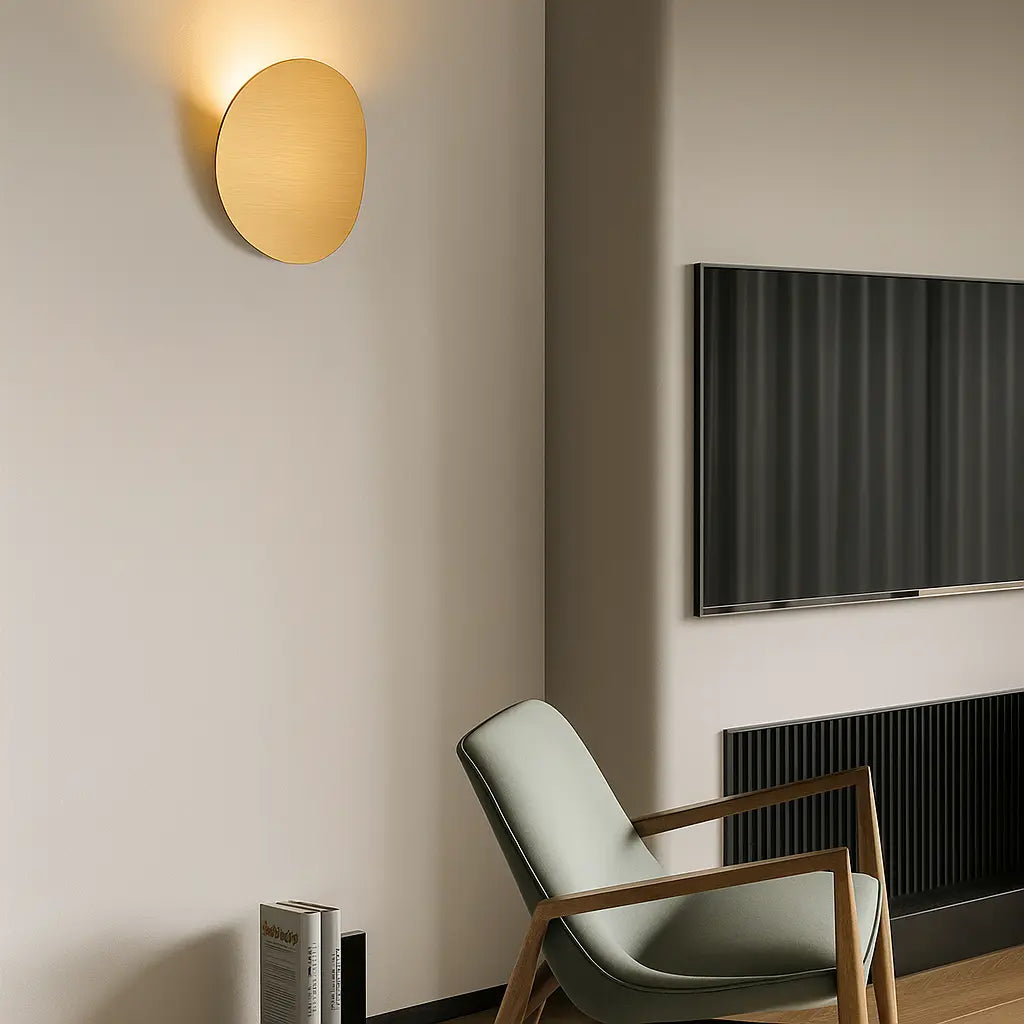 Applique murale ronde en aluminium LED design moderne blanc