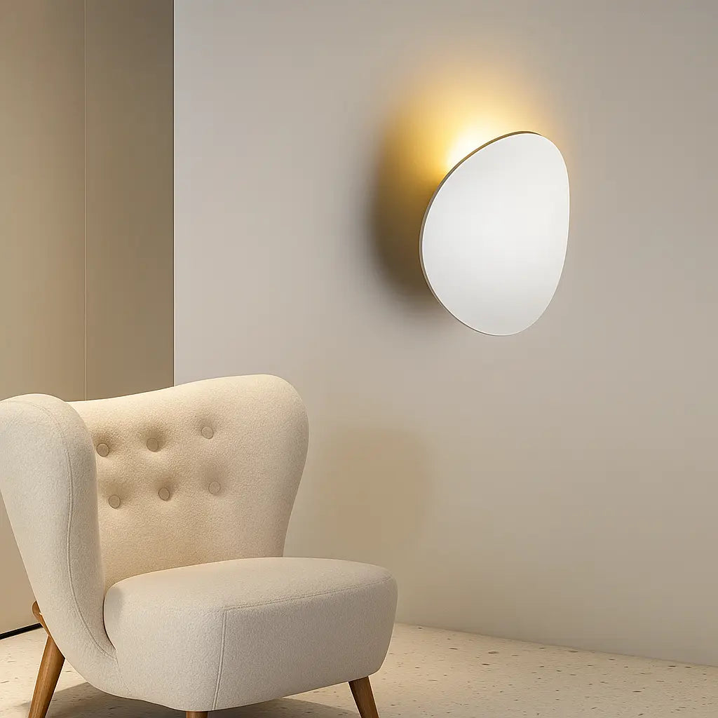 Applique murale dorée design moderne forme ronde LED aluminium