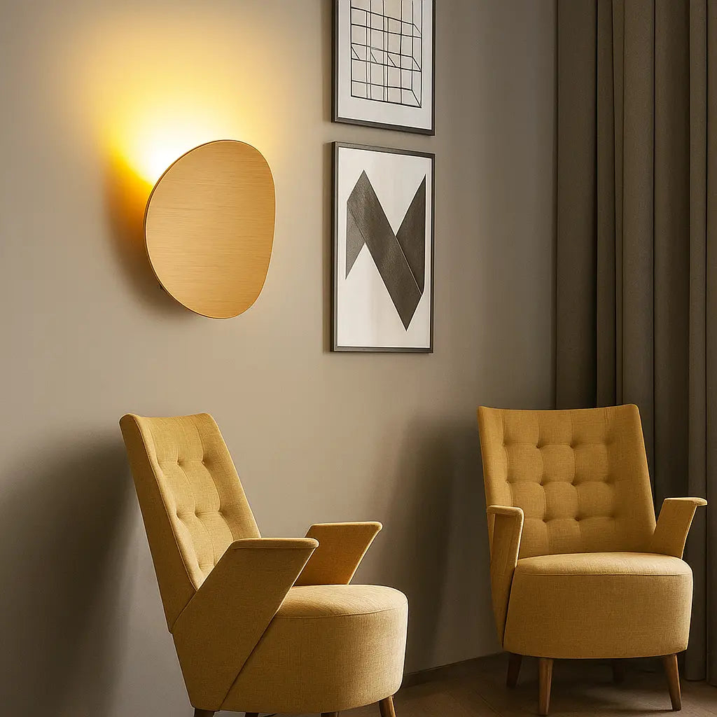 Applique murale ronde en aluminium LED design moderne blanc
