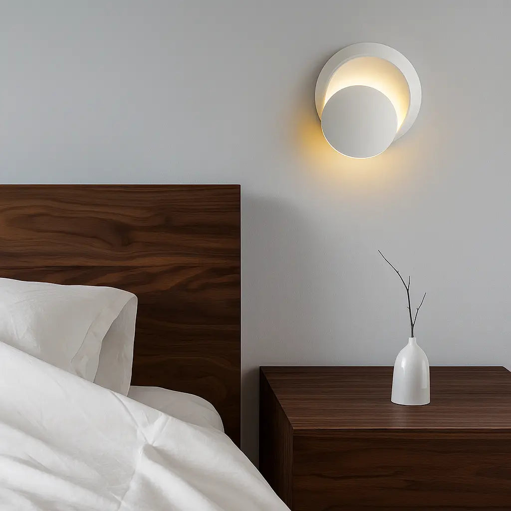 Applique murale ronde LED rotative ajustable en aluminium moderne