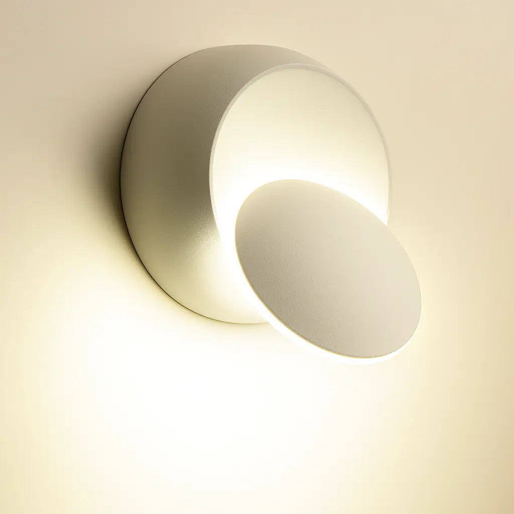 Applique murale ronde LED rotative ajustable en aluminium moderne