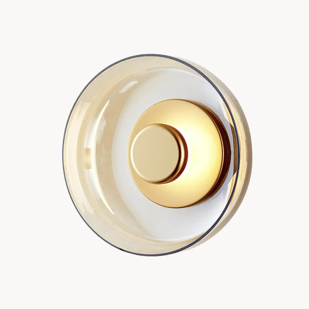 Applique murale en verre LED ronde design minimaliste en aluminium et verre