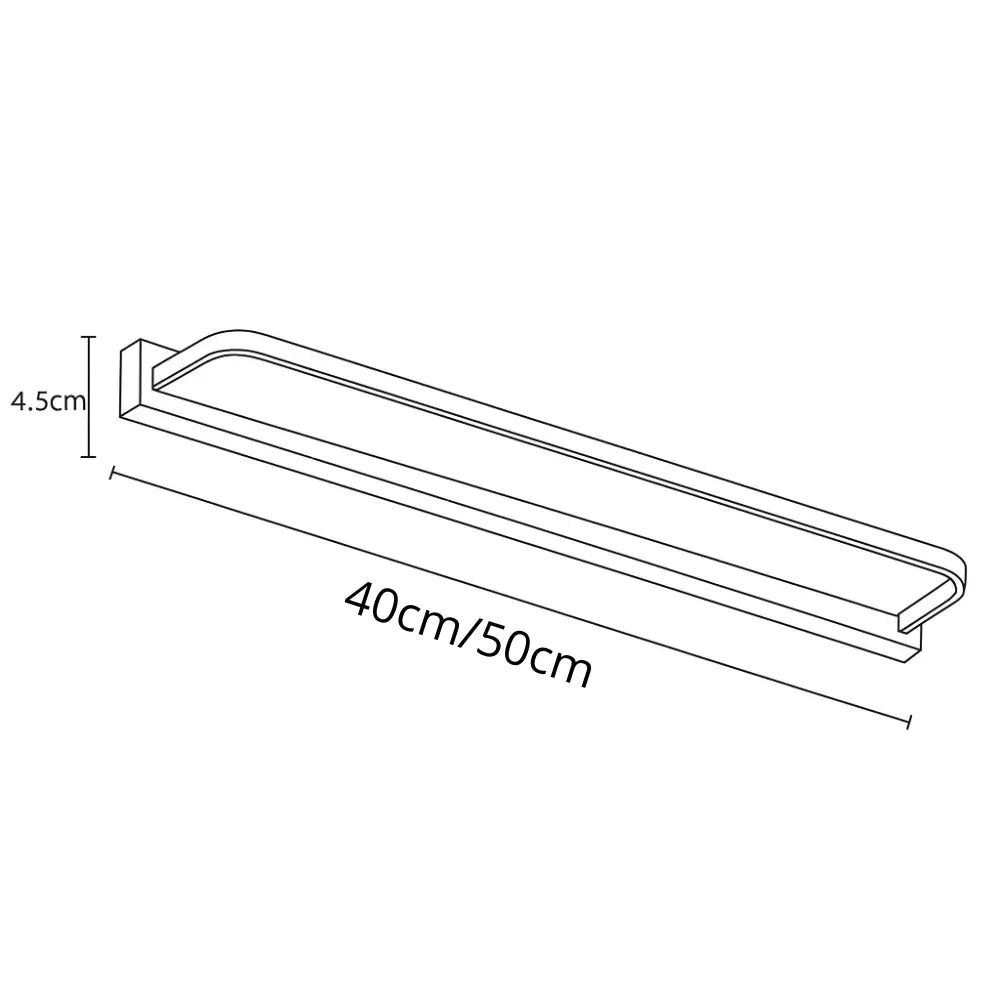 Applique murale salle de bain LED contemporaine métal peint abat-jour acrylique