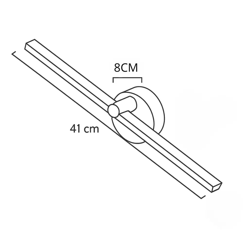 Applique murale salle de bain LED design moderne en aluminium noir