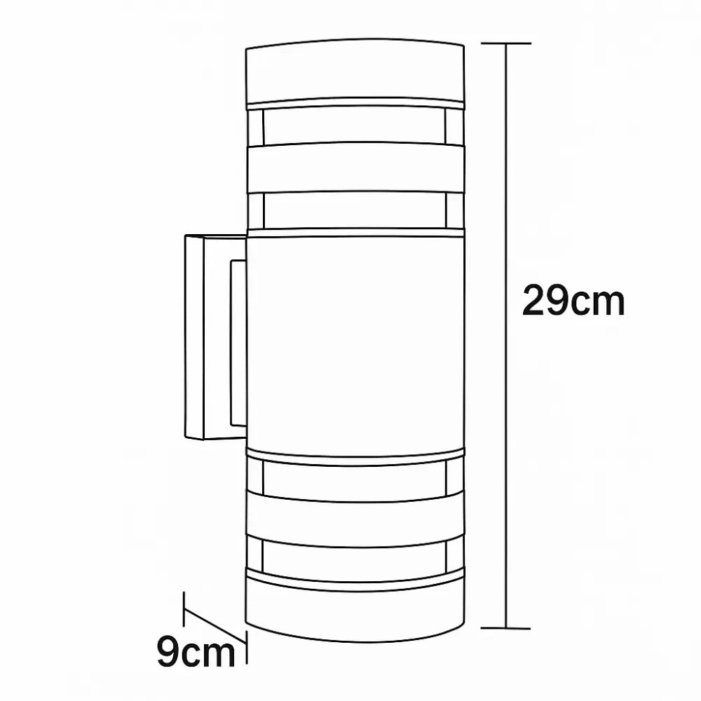 Applique murale ronde LED extérieure aluminium noir design moderne