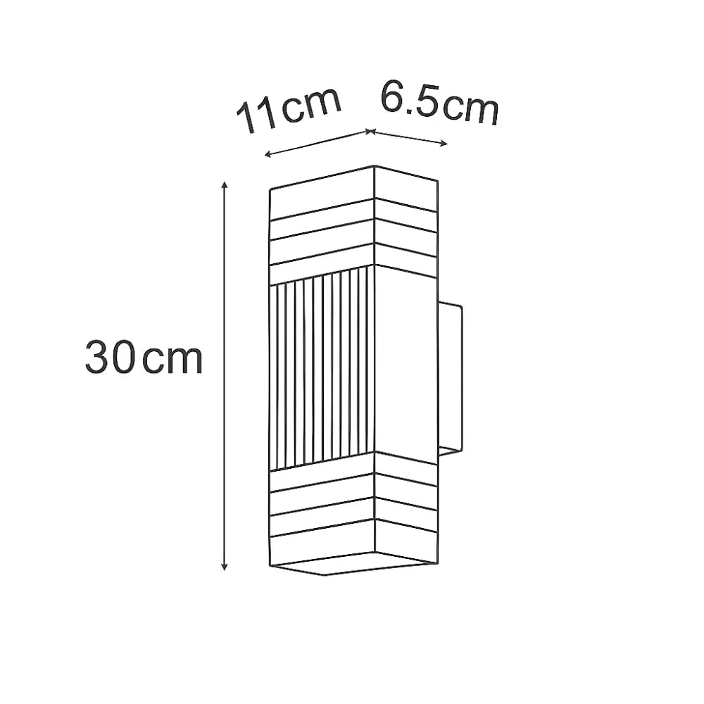 Applique murale ronde LED extérieure aluminium noir design moderne