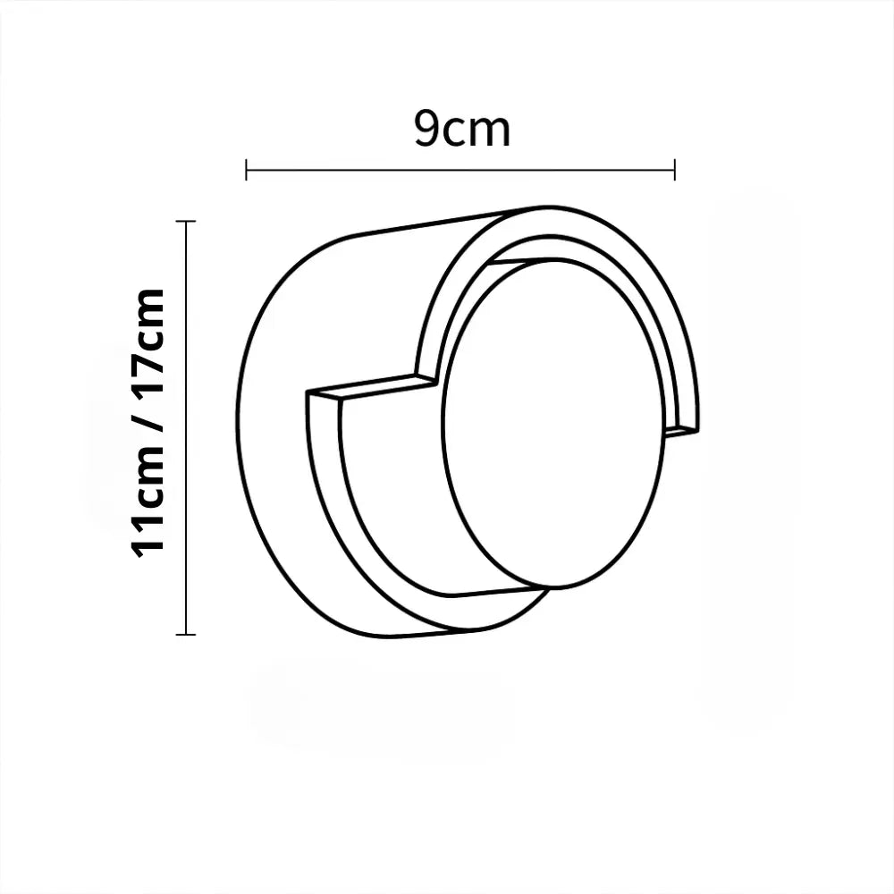 Applique murale ronde LED en ABS étanche avec détecteur de mouvement