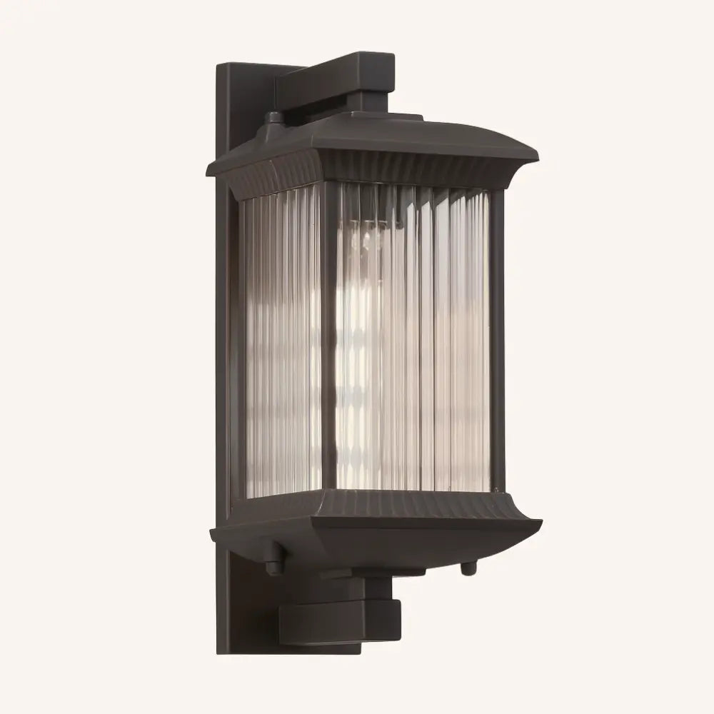 Applique murale en verre design vintage aluminium étanche IP65