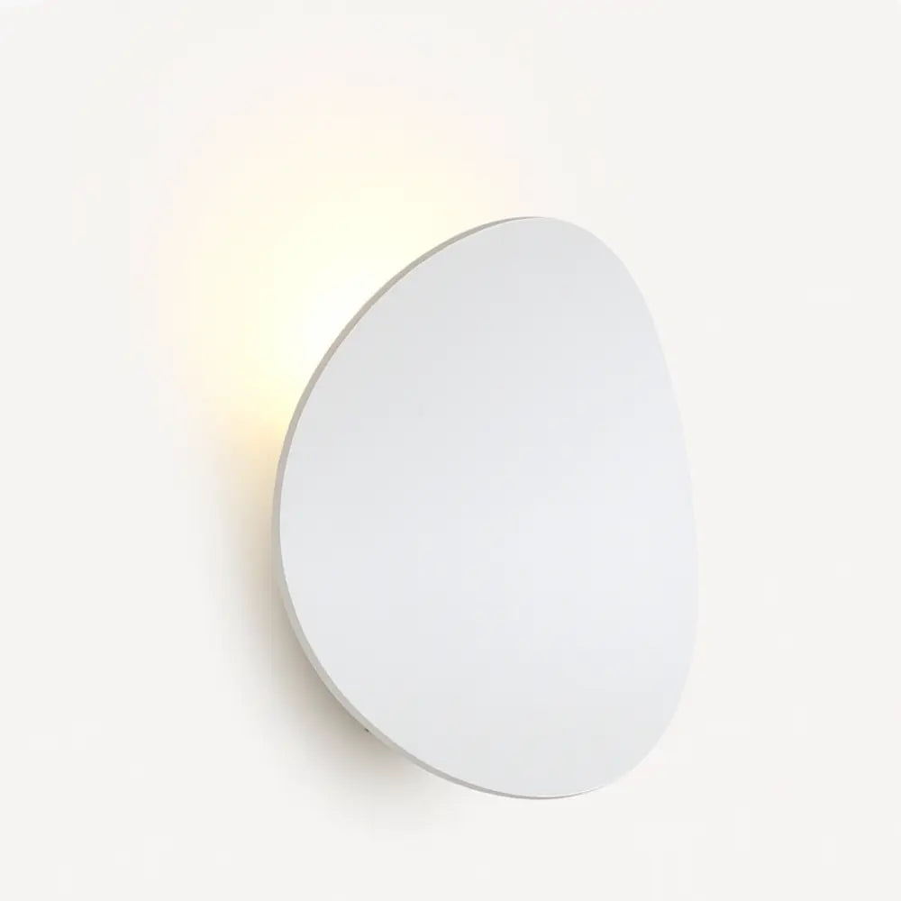 Applique murale ronde en aluminium LED design moderne blanc