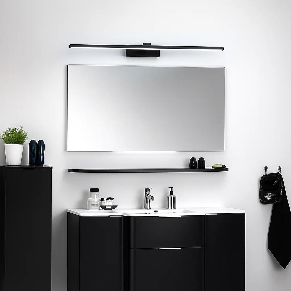 Applique murale dorée design moderne éclairage LED salle de bain IP44