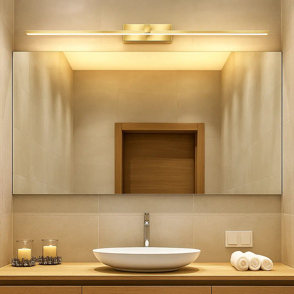 Applique murale salle de bain design moderne LED blanche en aluminium IP44