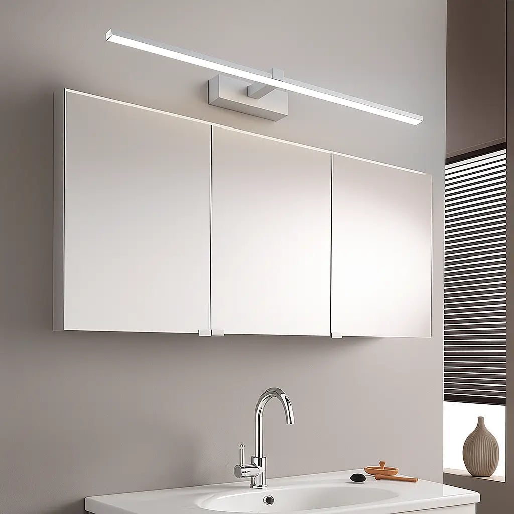 Applique murale dorée design moderne éclairage LED salle de bain IP44