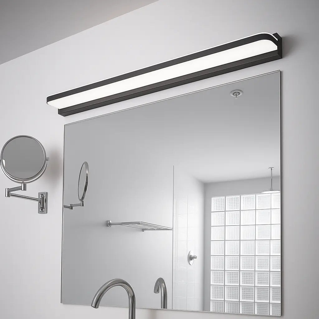 Applique murale salle de bain LED contemporaine métal peint abat-jour acrylique