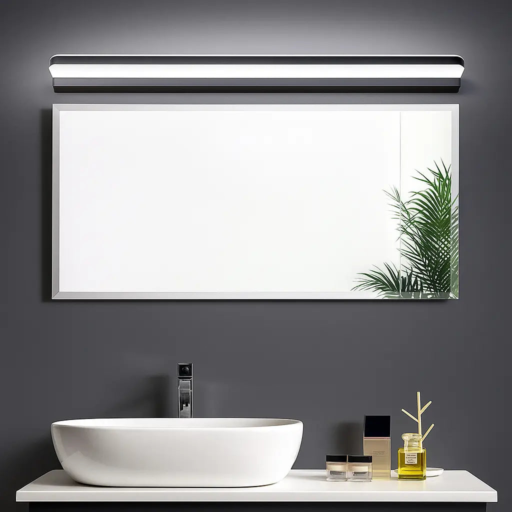 Applique murale salle de bain LED contemporaine métal peint abat-jour acrylique