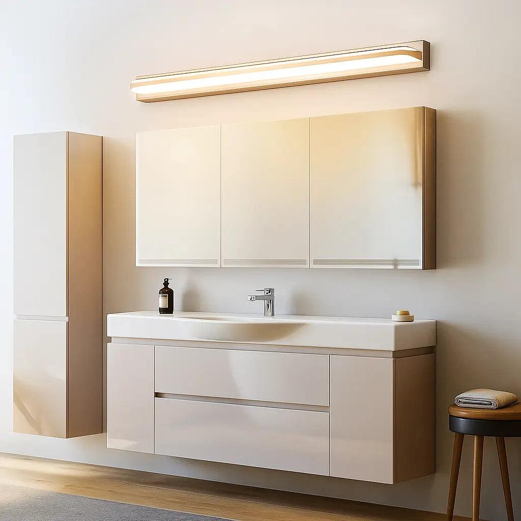 Applique murale salle de bain LED contemporaine métal peint abat-jour acrylique