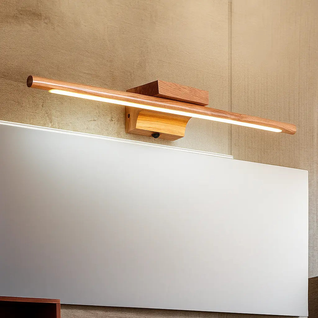 Applique murale bois LED forme épurée style scandinave éclairage directionnel