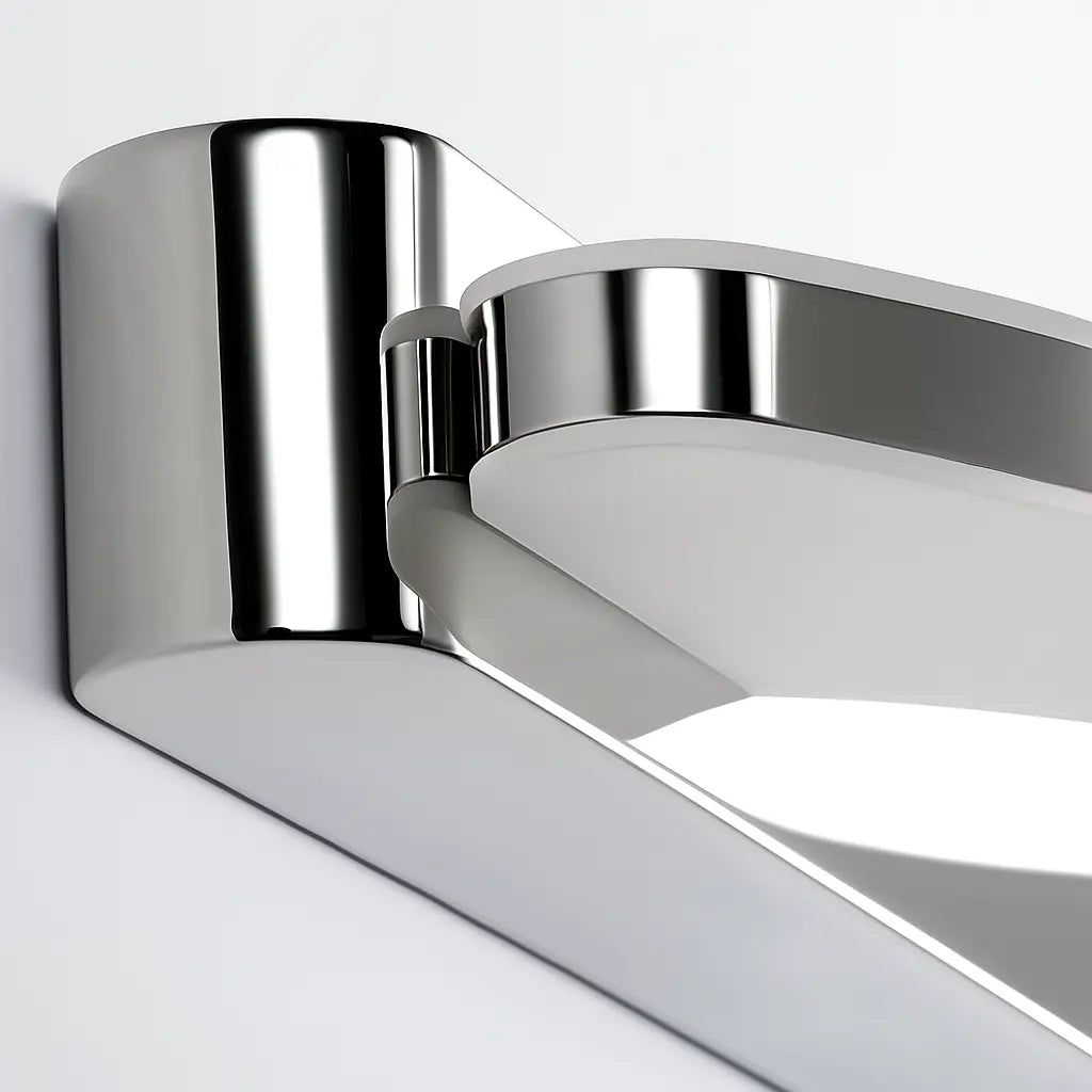 Applique murale salle de bain LED design chrome finition acrylique douce lumière directionnelle
