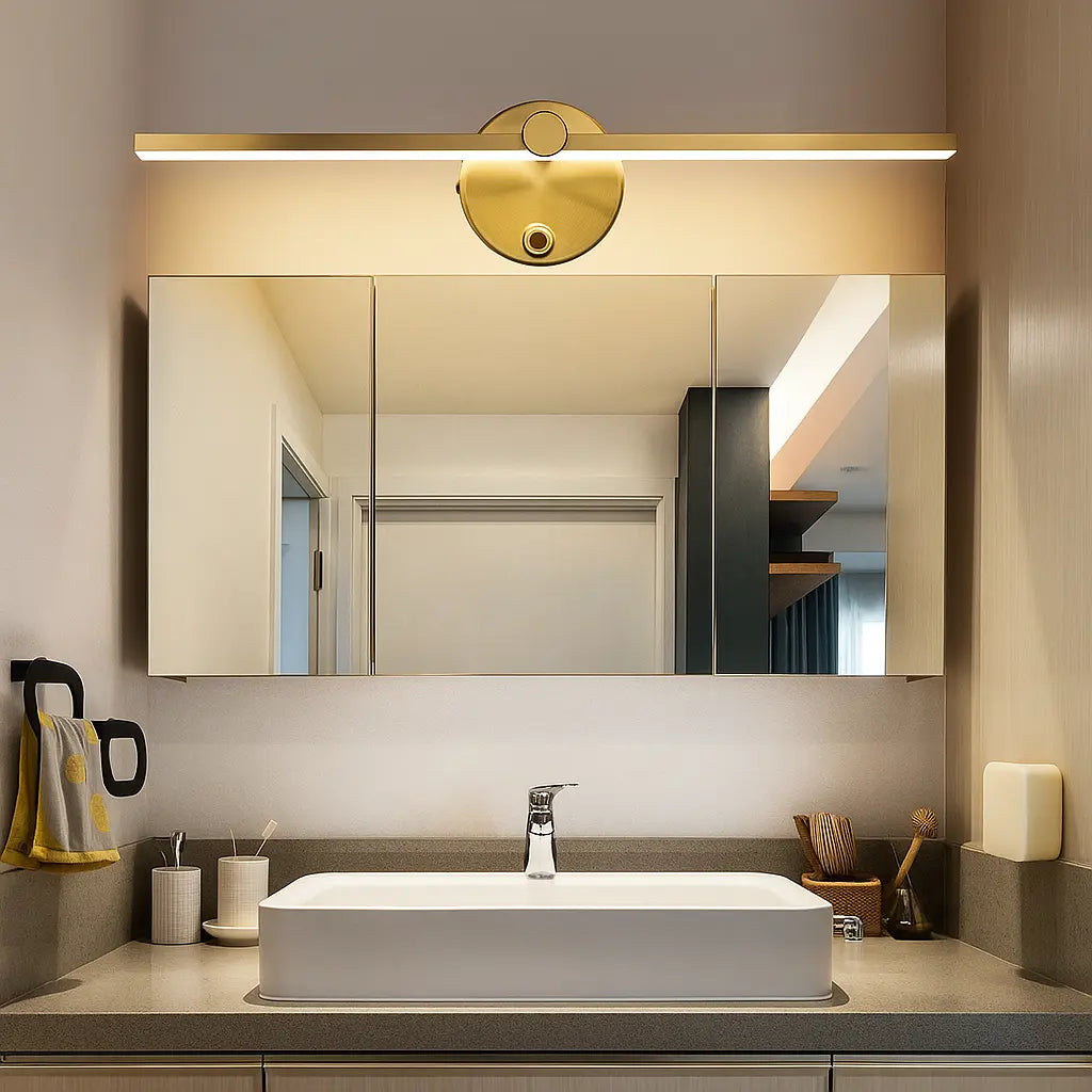 Applique murale salle de bain LED design moderne en aluminium noir