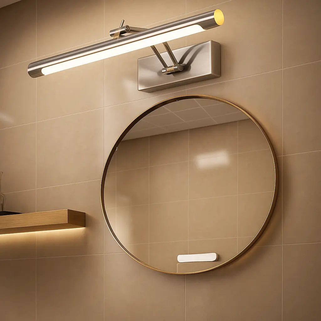 Applique murale dorée en forme élégante avec éclairage LED intégré robuste en aluminium