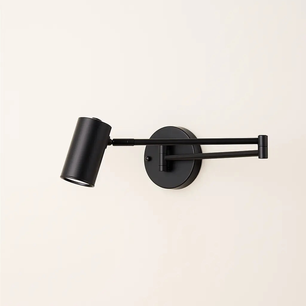 Applique murale dorée orientable métal style épuré bras articulé pivotant