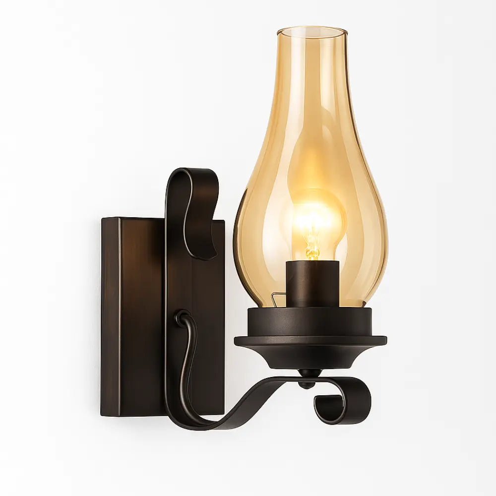 Applique murale en verre de forme géométrique rétro en métal