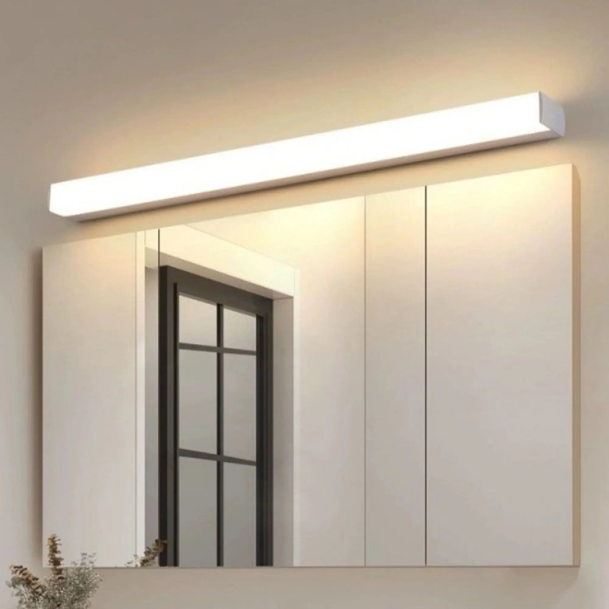Applique murale salle de bain LED miroir design linéaire noir argent disponible tailles diverses