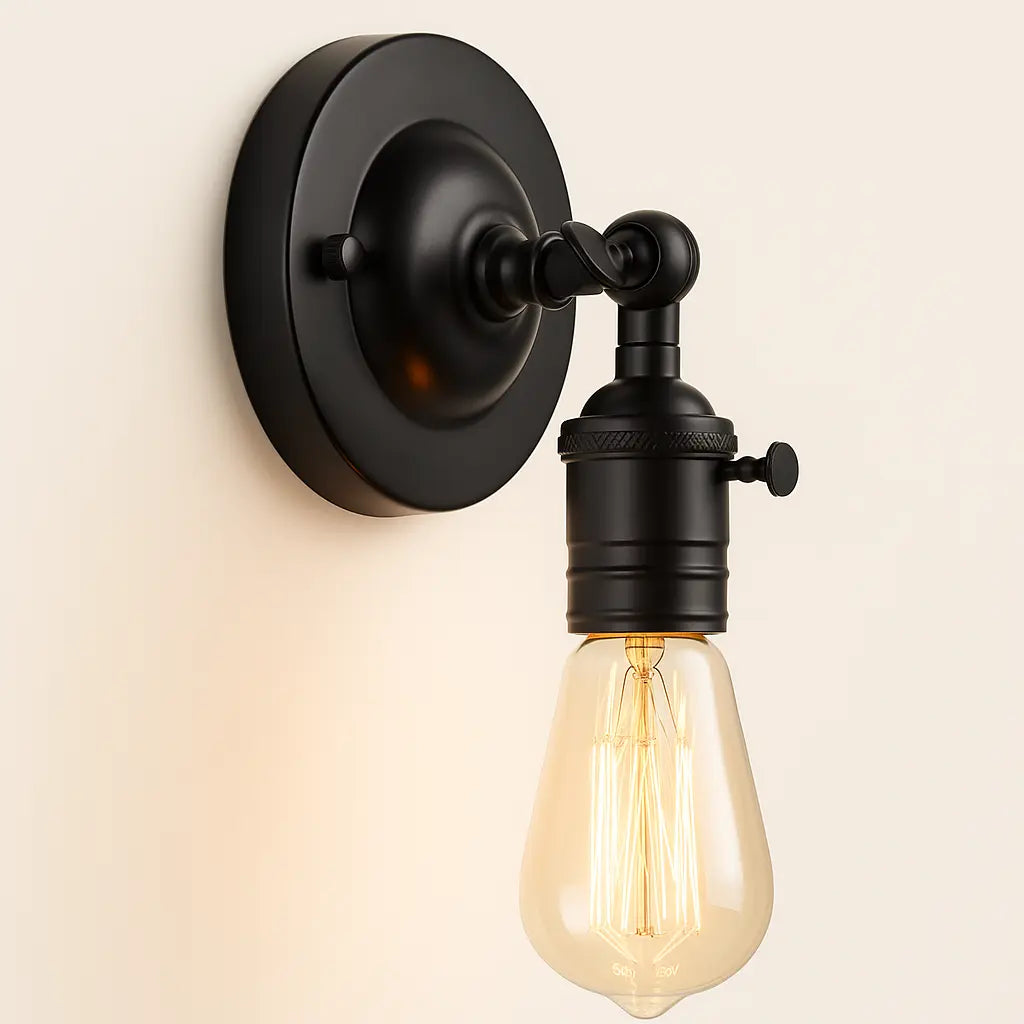 Applique murale dorée en métal avec design rétro vintage industriel