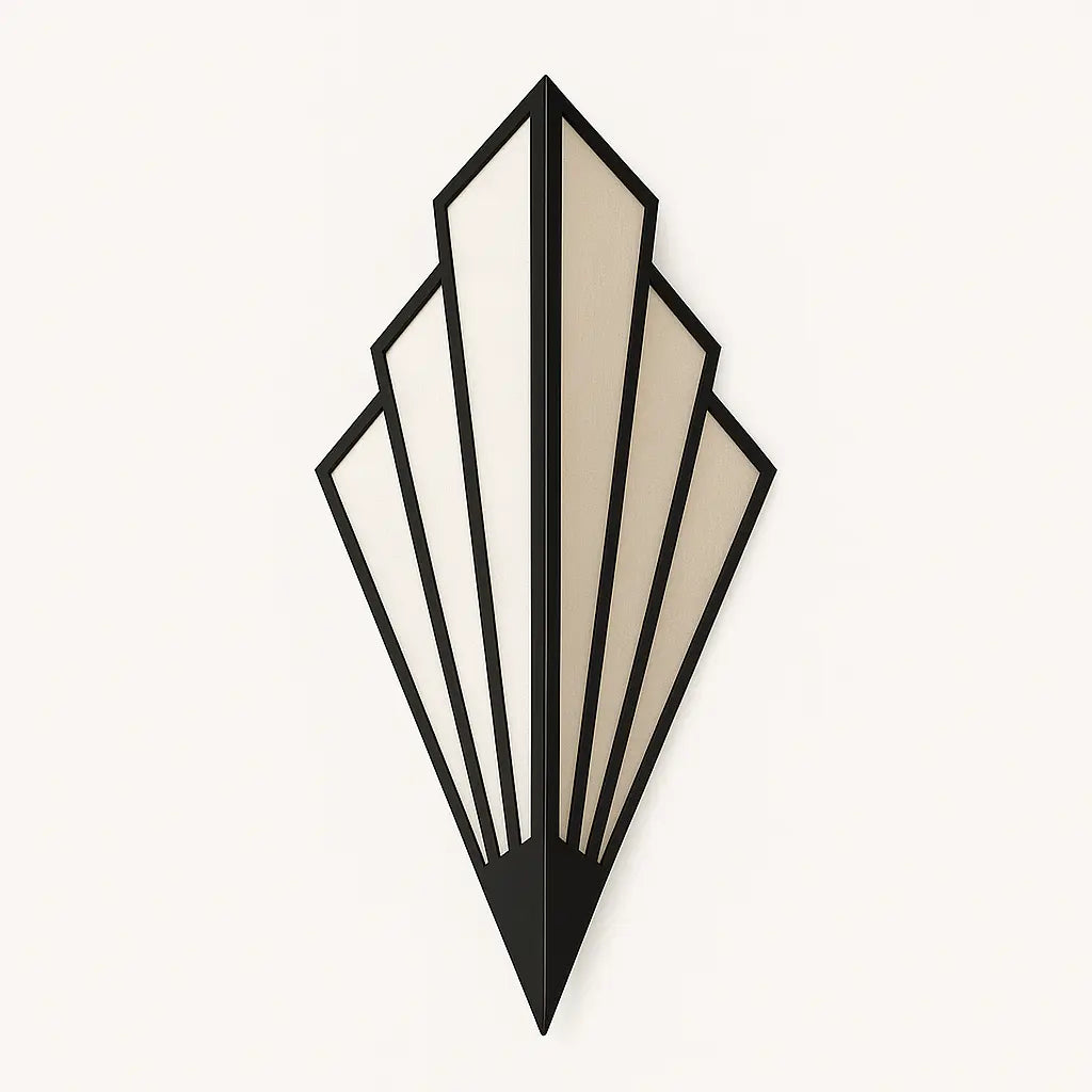 Applique murale dorée design géométrique éclairage LED métal robuste