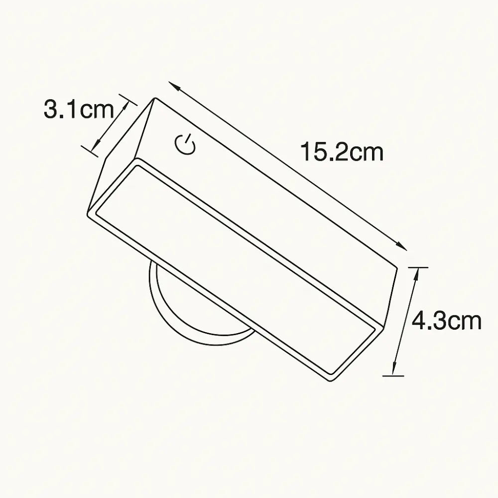 Applique murale bois LED tactile recharge USB design moderne(rectangulaire, en bois naturel brossé)