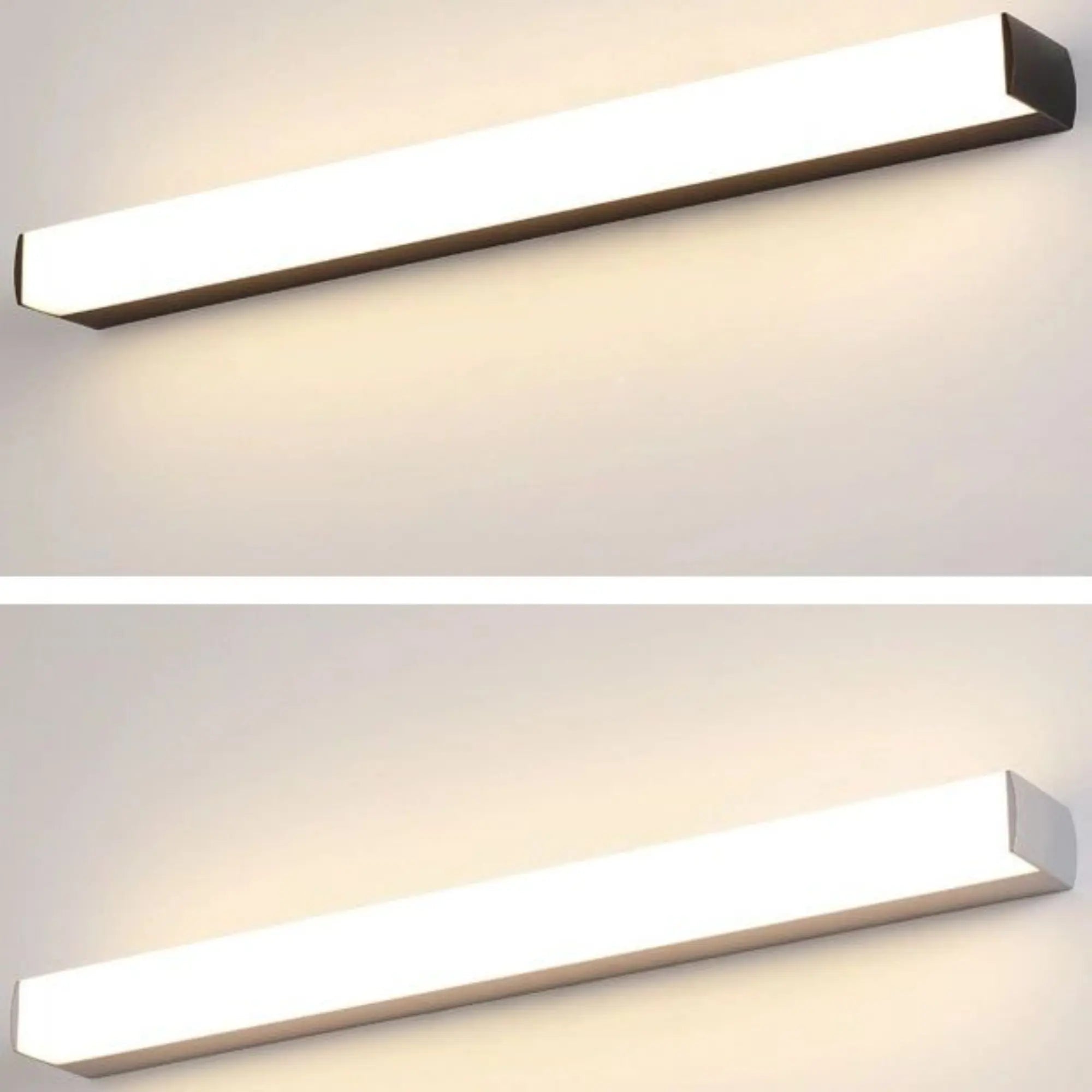 Applique murale salle de bain LED miroir design linéaire noir argent disponible tailles diverses