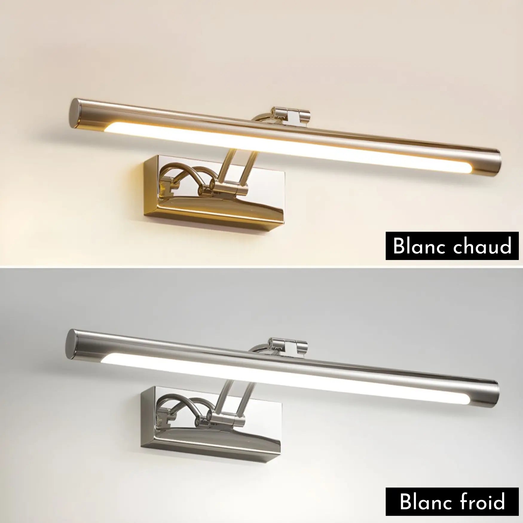 Applique murale dorée en forme élégante avec éclairage LED intégré robuste en aluminium