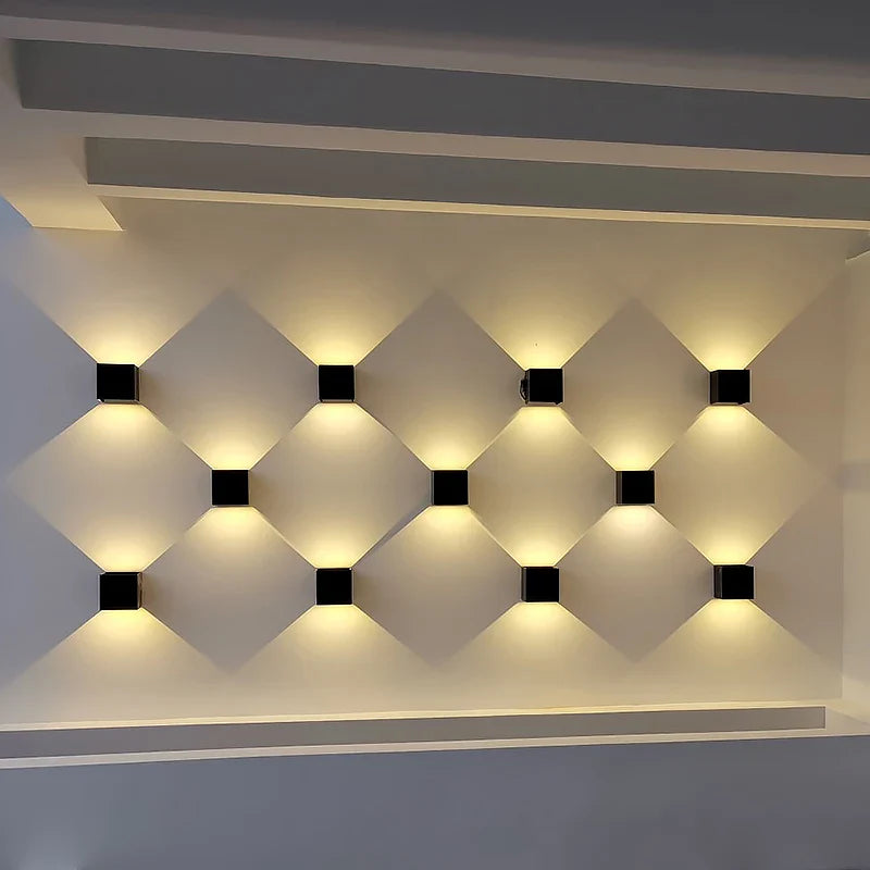 Applique murale extérieure LED avec détecteur de mouvement design moderne en aluminium étanche IP65
