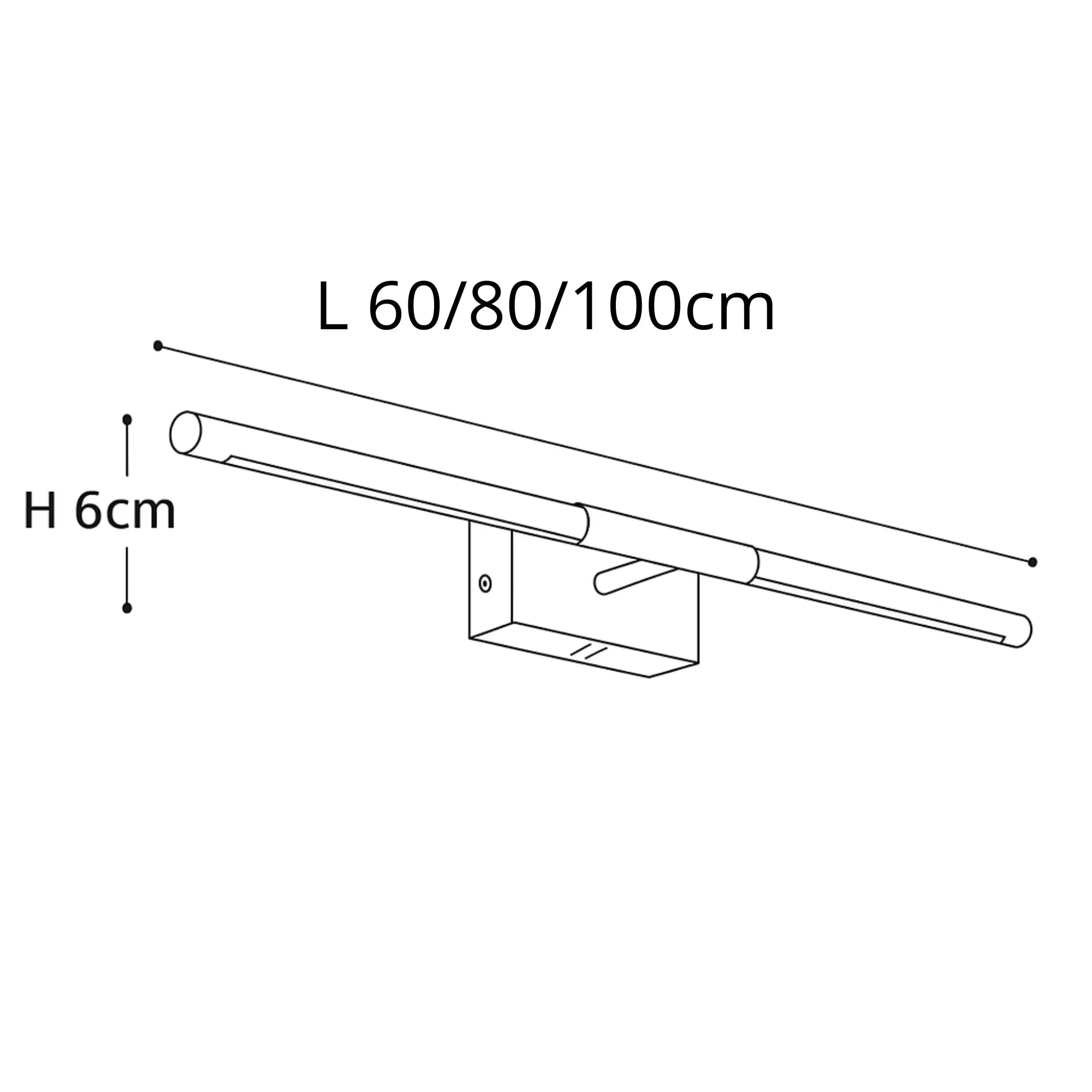Applique murale salle de bain LED élégante noire et dorée linéaire adaptable miroirs divers tailles