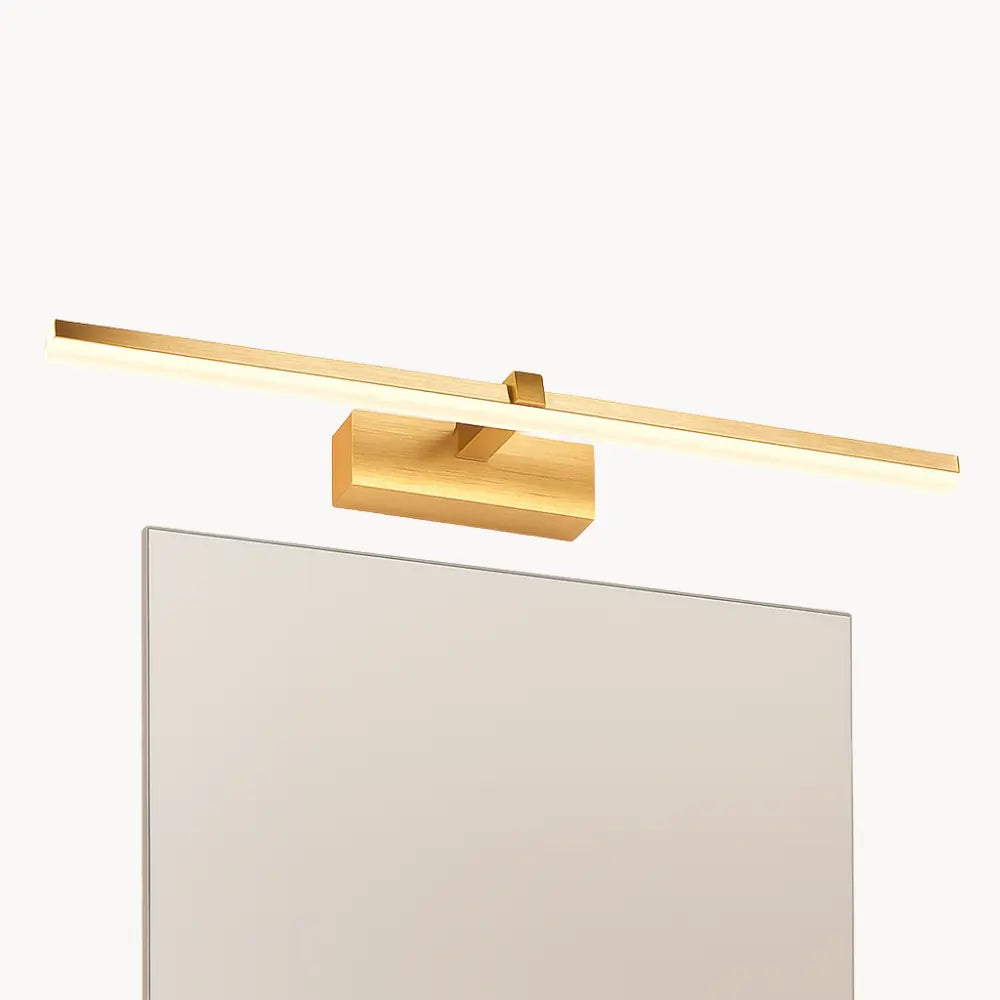 Applique murale dorée LED pour miroir design moderne éclairage élégant