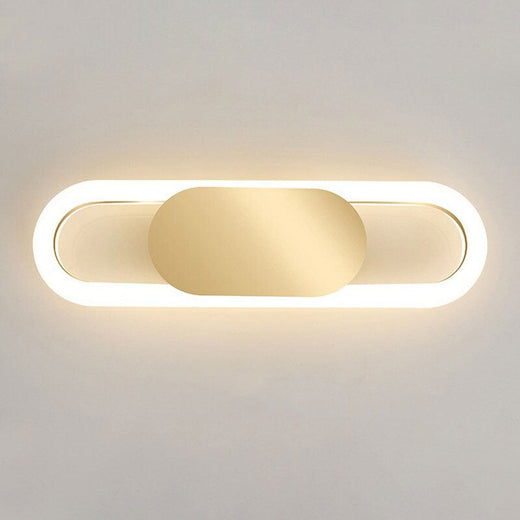 Applique Murale LED Ovale Dorée