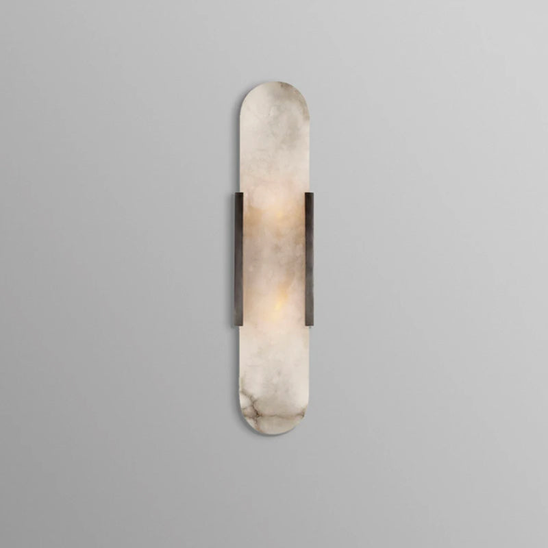 Applique Murale LED en Marbre Blanc Contemporain Haut de Gamme