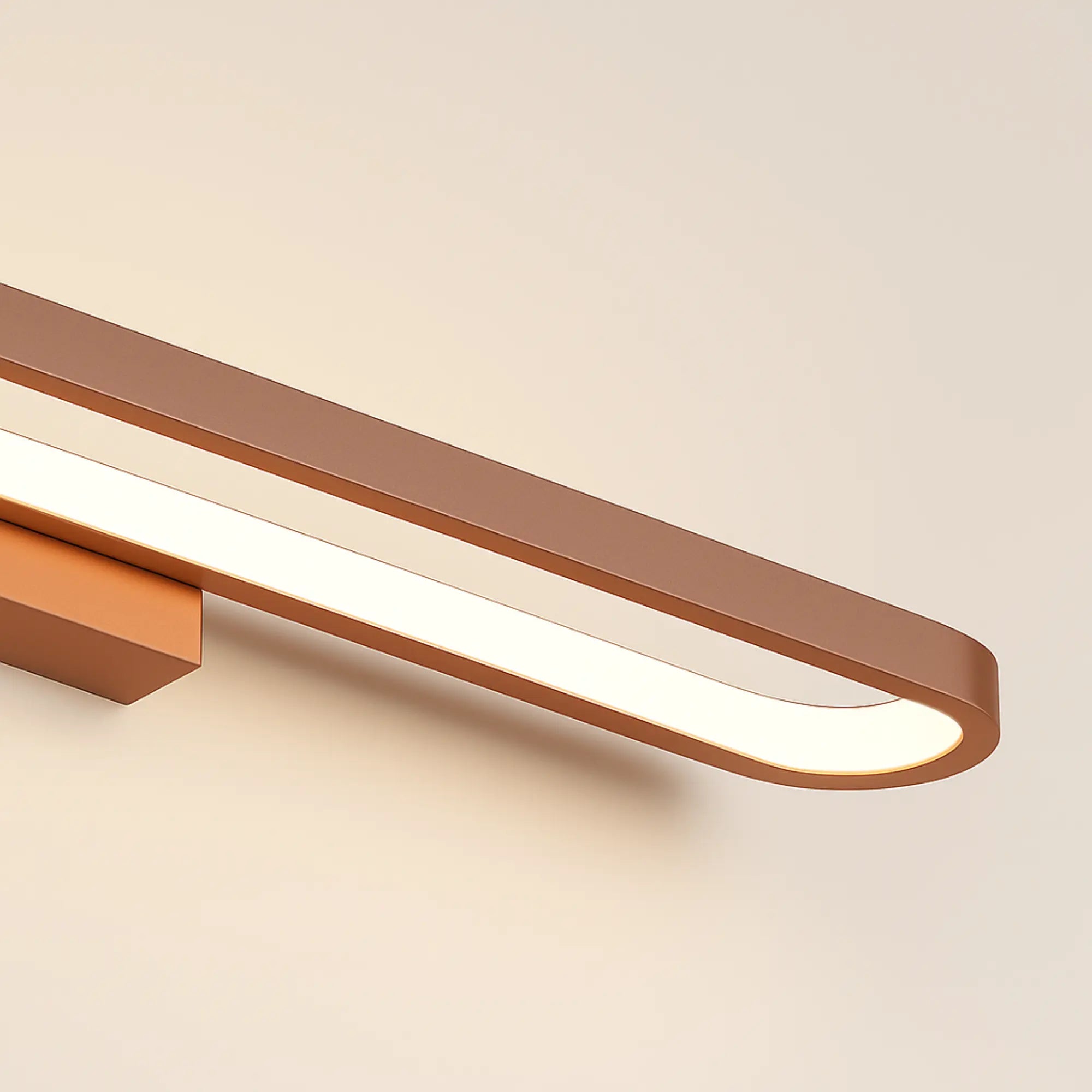 Applique murale salle de bain LED marron design fin moderne