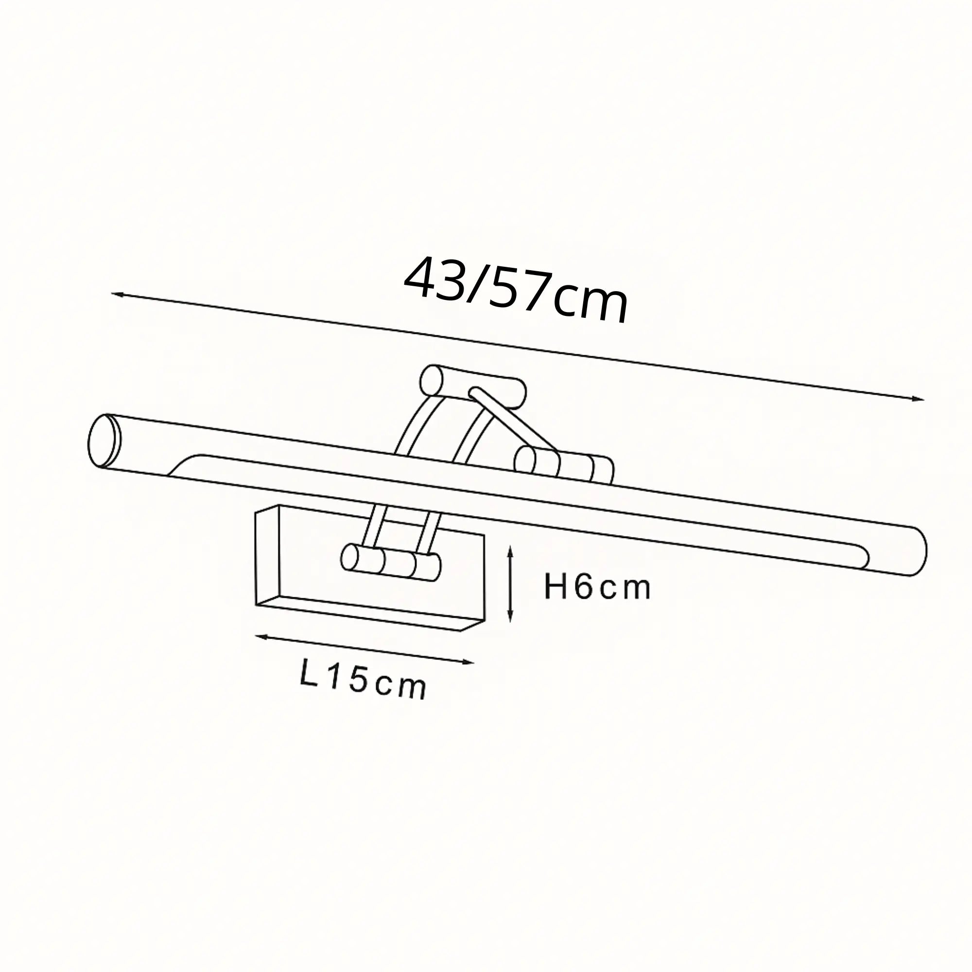 Applique murale salle de bain LED noire design épuré finitions dorées étanche IP44